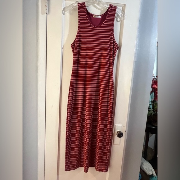 Marine Layer Lexi Striped Midi Dress M - Picture 9 of 12